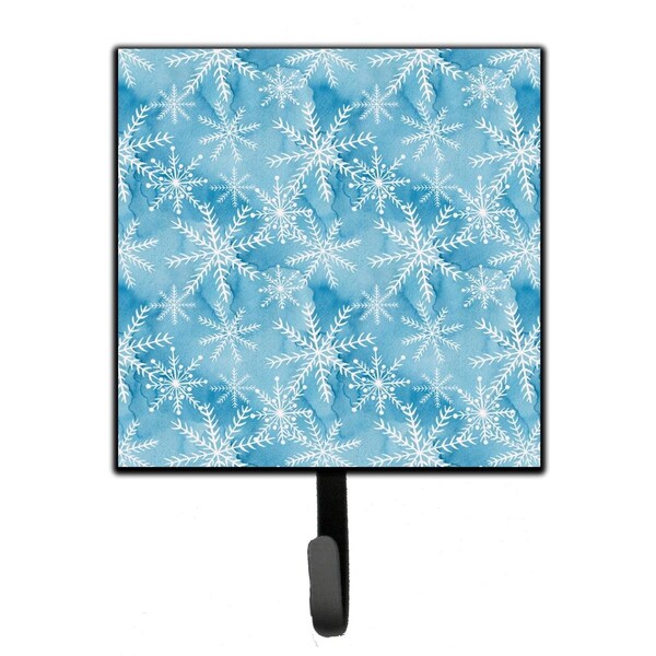Jensendistributionservices Watercolor Snowflake on Blue Leash or Key Holder, 4.25 x 1 x 7 in. MI1717064 - main